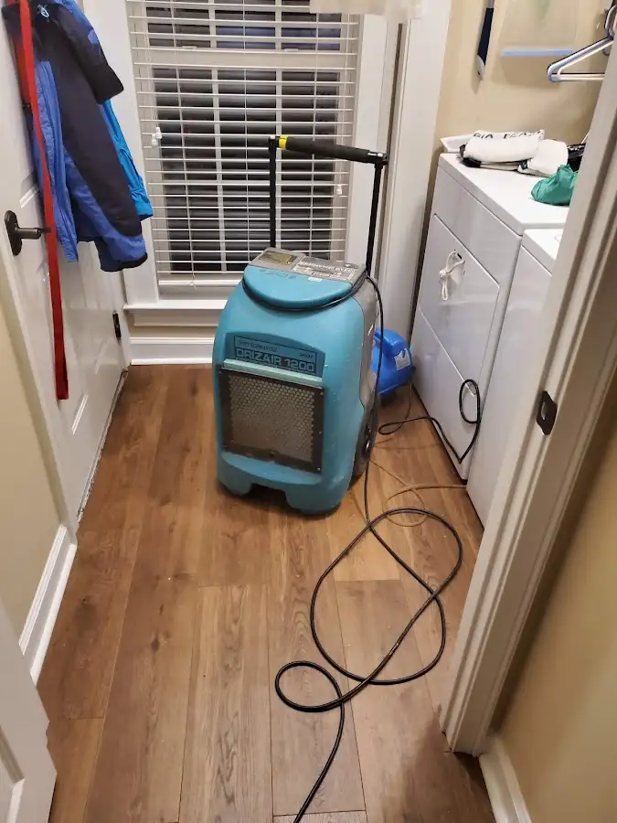 Commercial dehumidifier deployed for Flood Damage Cleanup in Ambler