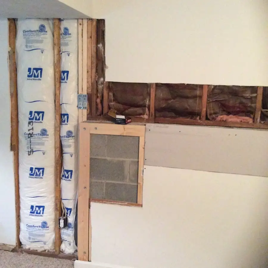 Wall insulation replacement during Contents Cleaning & Restoration in Ambler